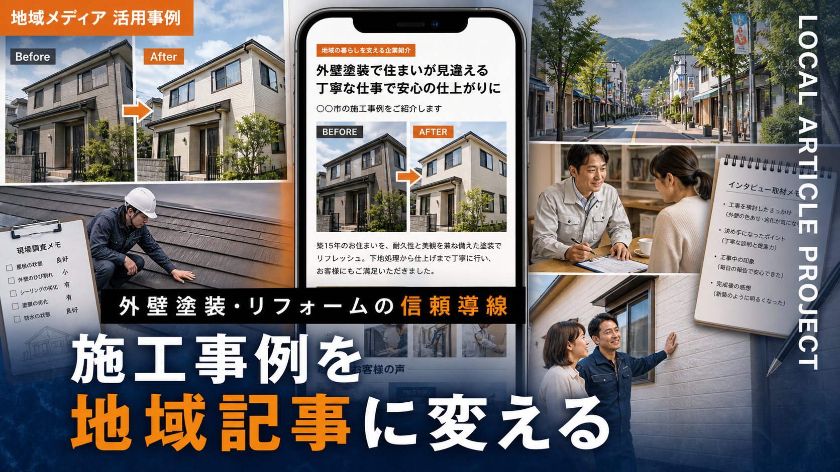 取材記事は店舗集客に効果がある？住宅修繕・外壁塗装の施工事例を地域記事化する方法